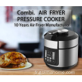 Golmahome friteuse à air autocuiseur 1500W 6L Airfryers pression marmites à cuisson lente autocuiseurs électriques